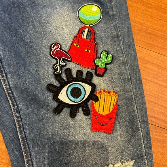 Indigo Rein Jeans Y2K Patches Skinny Distressed - Picture 5 of 9